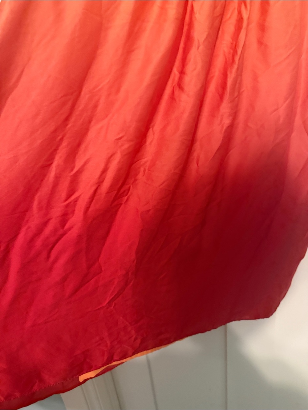 INC International Concepts 100% Silk Orange to Pink Ombré Sleeveless Dress - Picture 7 of 8
